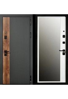 Мальта 3К90 ЮР-56 RAL 9005 - ЮР-42 декоративная зеркальная вставка ZB Белый