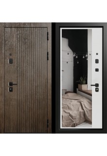 Акцент 3К90 TOR ЮР-38 ХардВуд лунный (MPD101) - ЮР-42 декоративная зеркальная вставка ZB Белый